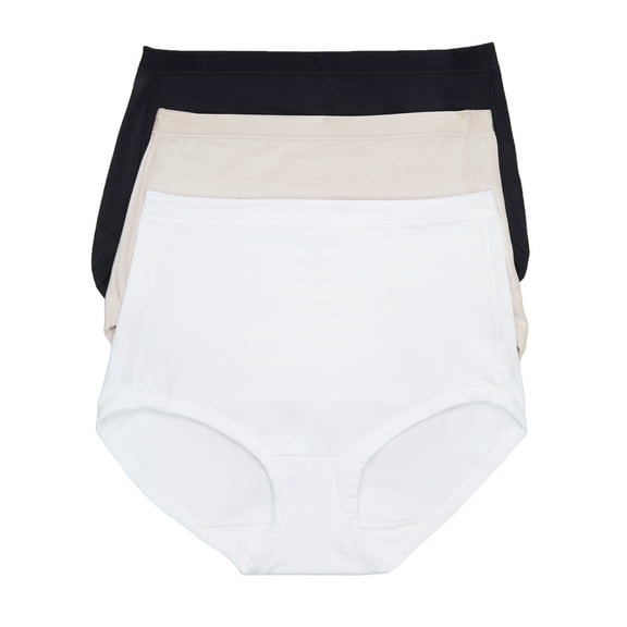 Vanity Fair Lingerie Women's Body Caress Brief Underwear, 3-Pack
