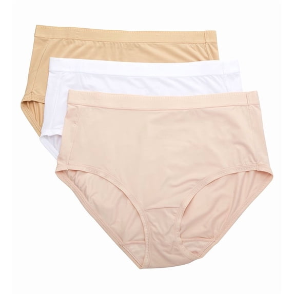 Women's Vanity Fair Lingerie® 3-Pack Comfort Where it Counts Brief 13463 Color: Sheer Quartz Asst Size: 10