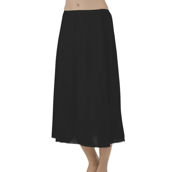 Vanity Fair Lingerie Women's Everyday Layers Traditional Half Slip - Sleek Nylon with Lace Trim, Multiple Lengths