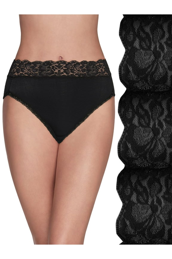 Women's Flattering Lace Hi-Cut Underwear, 3-Pack