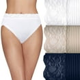 thumbnail image 1 of Vanity Fair Lingerie Women's Flattering Lace Hi-Cut Underwear, 3-Pack, 1 of 2