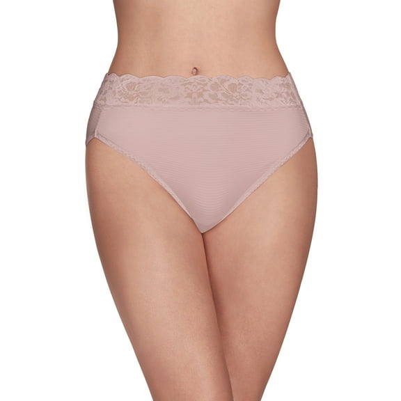 Vanity Fair Lingerie Women's Underwear, Flattering Lace Hi-Cut Brief Panty