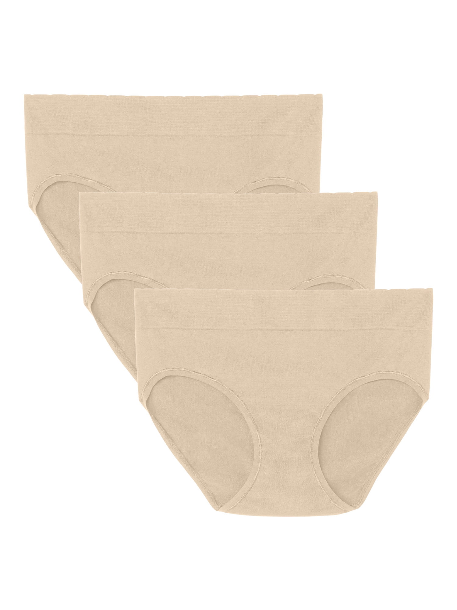 Vanity Fair Lingerie Women's No Pinch No Show Seamless Hipster Underwear, 3-Pack