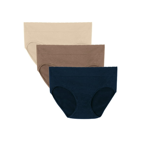 Vanity Fair Lingerie Women's No Pinch No Show Seamless Hipster Underwear, 3-Pack