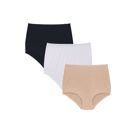 Vanity Fair Lingerie Women's Perfectly Yours Ravissant Tailored Full Brief Underwear, 3-Pack