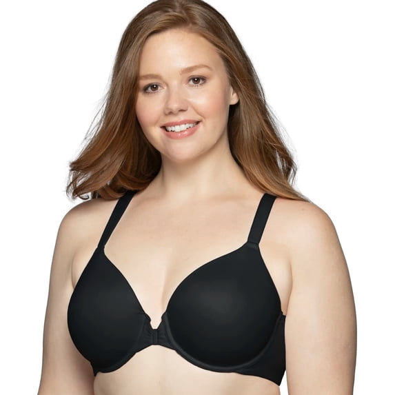 Vanity Fair MIDNIGHT BLACK Beauty Back Front Close T-Shirt Bra US 36DD NWOT