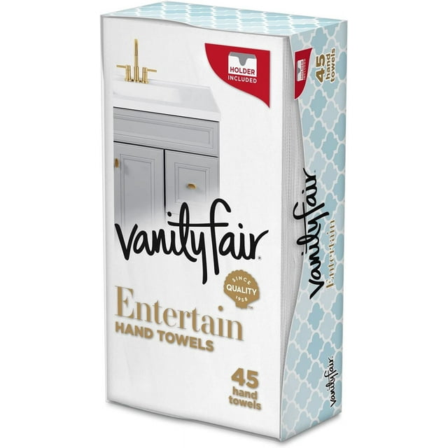 Vanity Fair Paper Hand Towels with Holder, 45ct