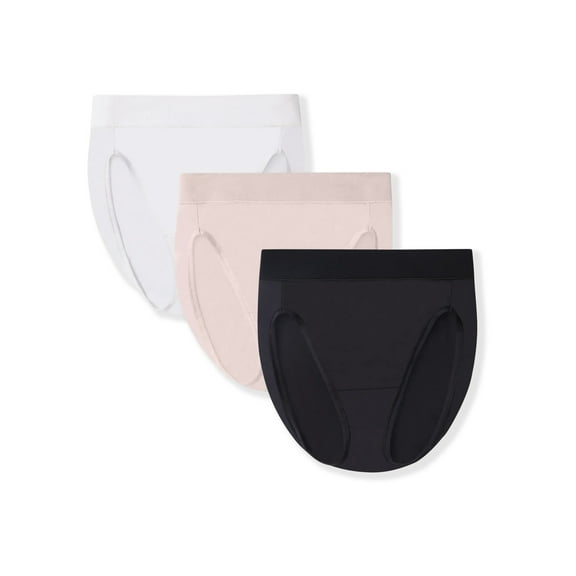 Vanity Fair Radiant Collection Women's 360 Comfort Hi-Cut Brief Underwear, 3-Pack, Sizes S-5XL