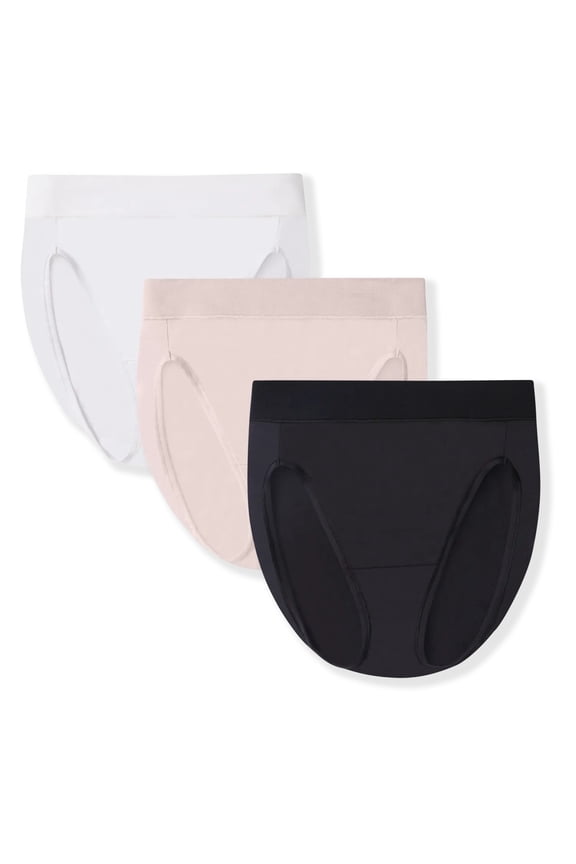 Collection Women's 360 Comfort Hi-Cut Brief Underwear, 3-Pack, Sizes S-5XL