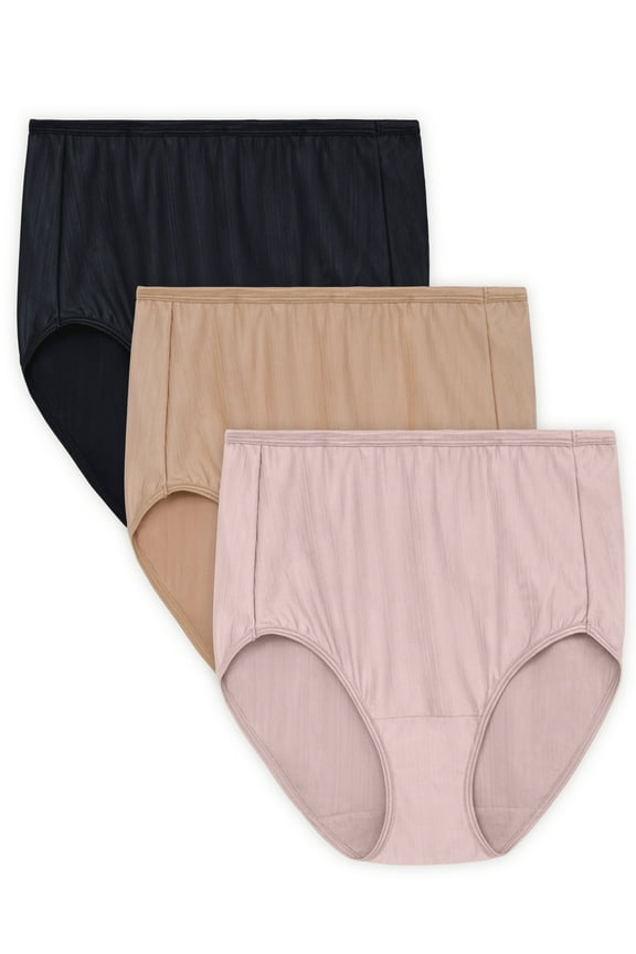Women's Comfort Stretch Brief Underwear, 3 Pack