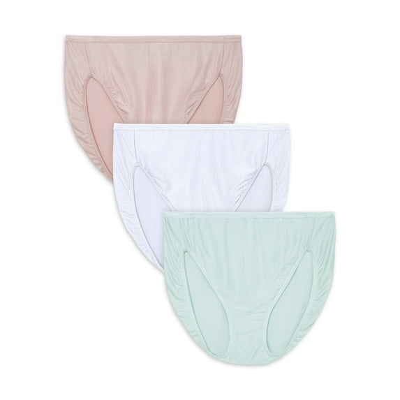 Vanity Fair Radiant Collection Women's Comfort Stretch Hi-Cut Panties, 3 Pack, Sizes S-5XL