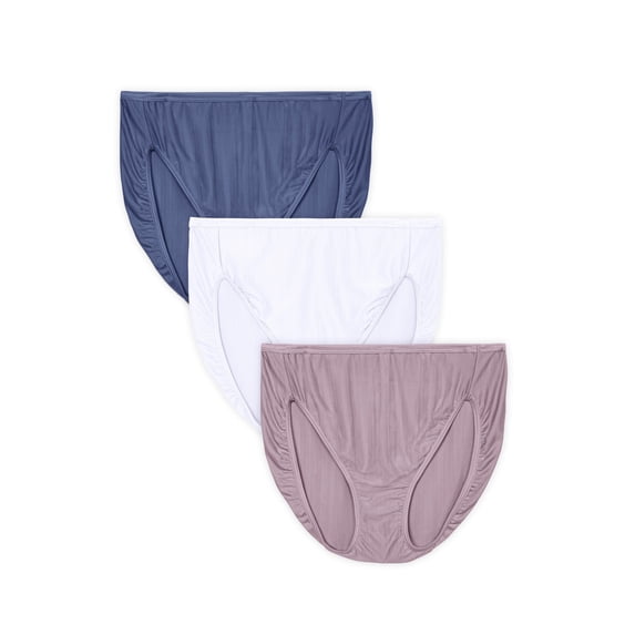 Vanity Fair Radiant Women's Comfort Stretch Hi-Cut Underwear, 3 Pack