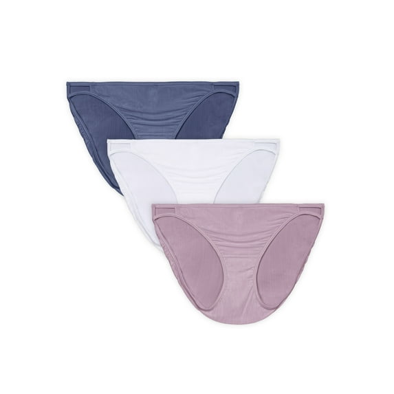 Vanity Fair Radiant Women's Comfort Stretch String Bikini Underwear, 3 Pack