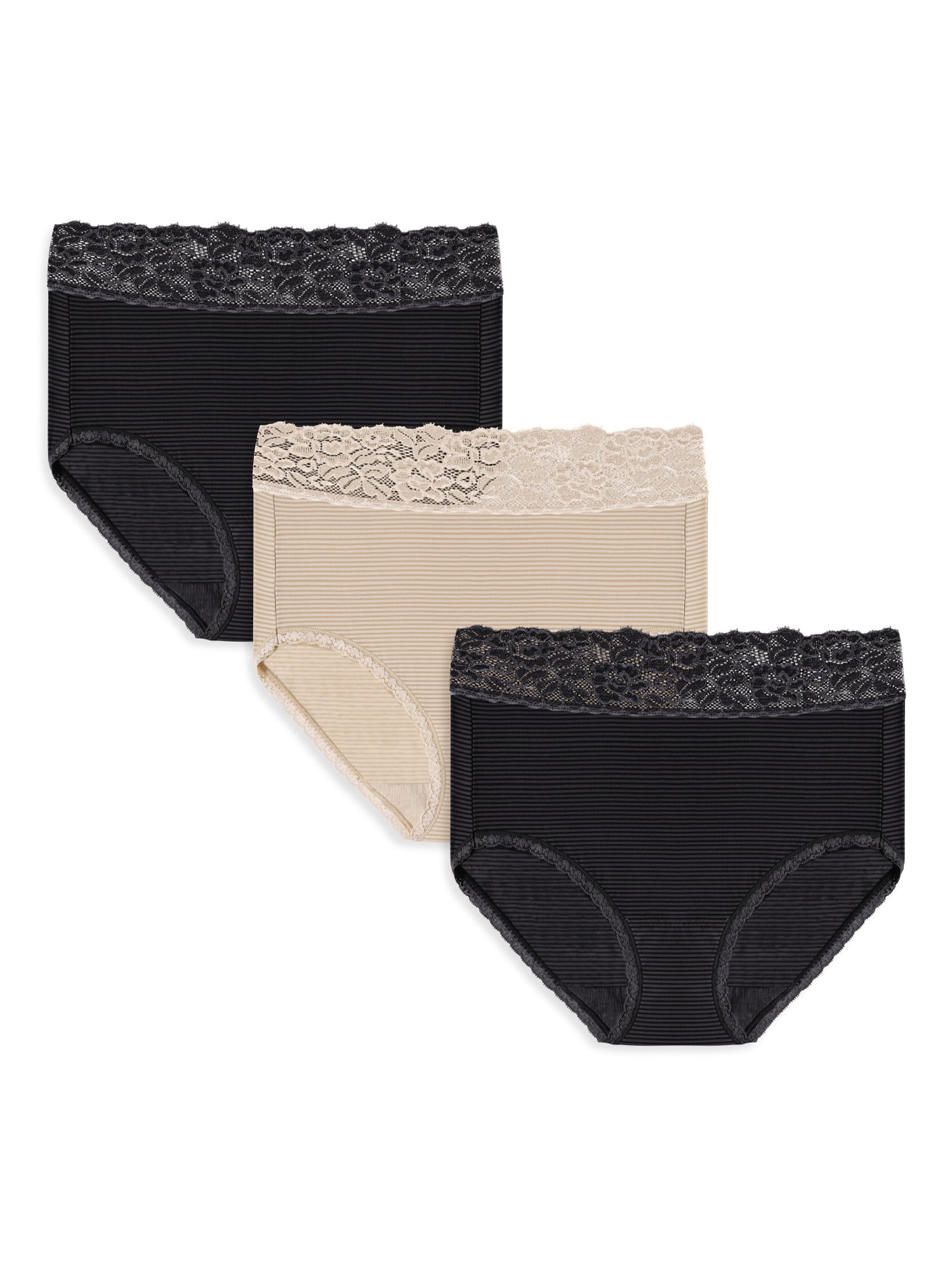 Vanity Fair Radiant Women's Light Luxe Brief Panties, Pack, Soft