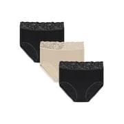 Vanity Fair Radiant Collection Women's Light and Luxe Brief Underwear, 3 Pack