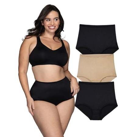Vanity Fair Radiant Women's Underwear - Undershaper Panties, High Waist, Light Control Shaping, 3-Pack, Sizes S-5XL