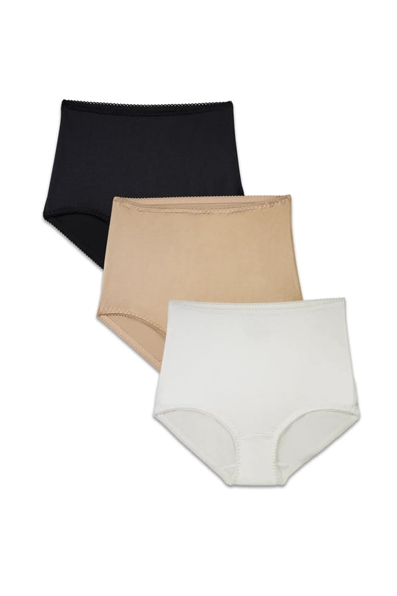 Women's Undershapers Brief Underwear - High Waist, Light Control Shaping, 3-Pack, Sizes S-5XL