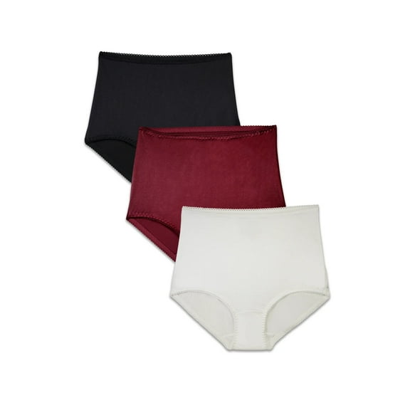 Vanity Fair Radiant Women's Undershapers Brief Underwear - High Waist, Light Control Shaping, 3-Pack, Sizes S-5XL