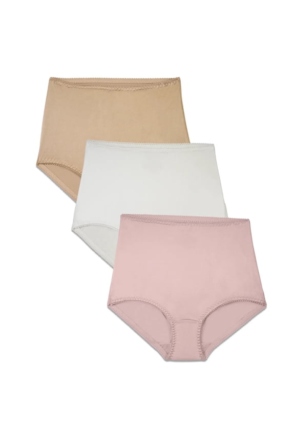 Women's Undershapers Brief Underwear - High Waist, Light Control Shaping, 3-Pack, Sizes S-5XL