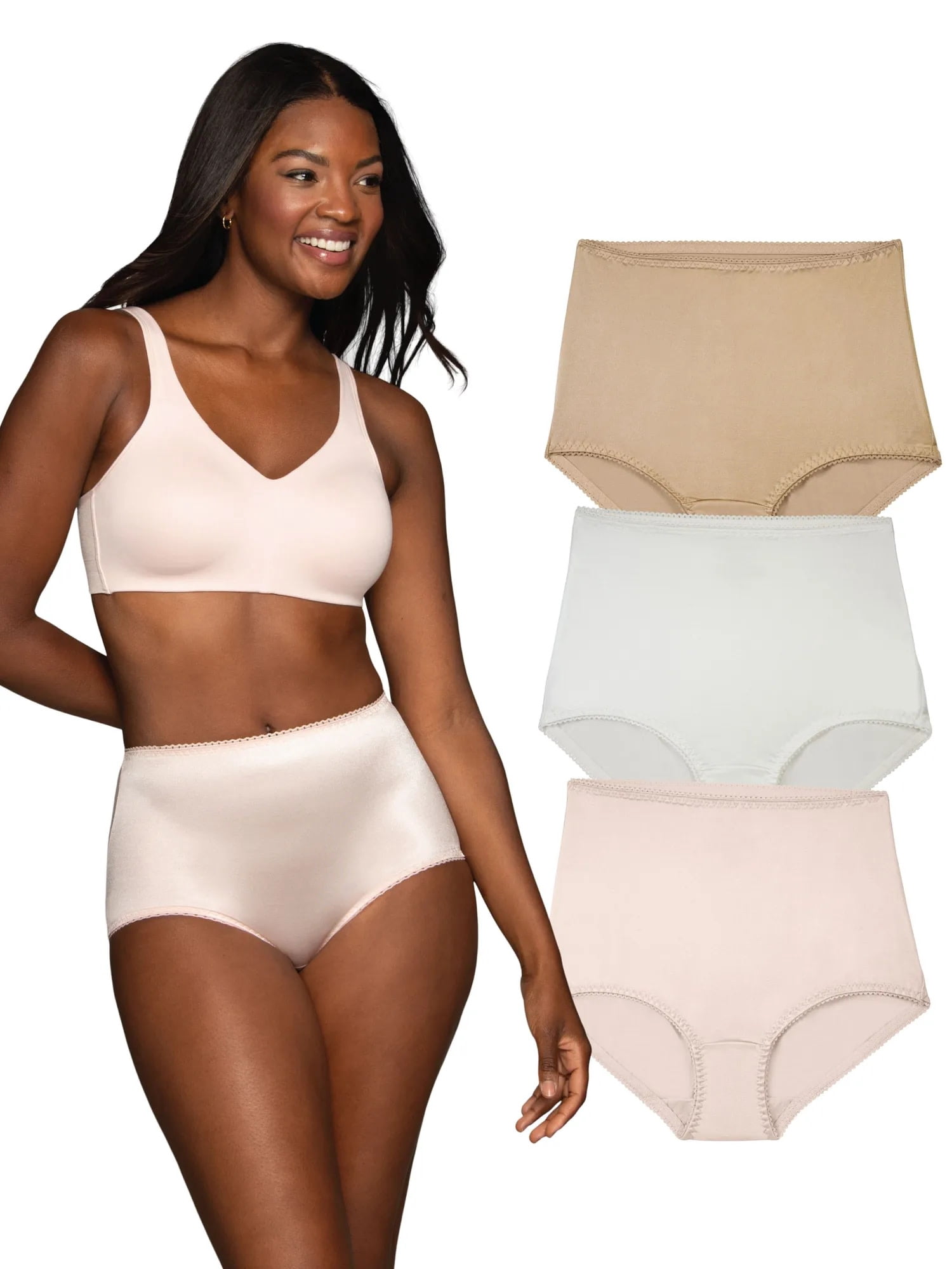 Vanity Fair Radiant Women's Underwear - Undershaper Panties, High Waist, Light Control Shaping, 3-Pack, Sizes S-5XL