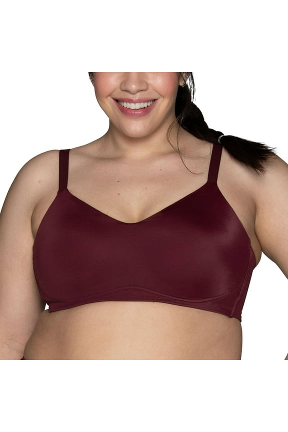 Women's Beauty Back Smoothing Wireless Bra, Comfort and Support, Simple Sizing Available S-3XL, Flushed Fig