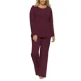 thumbnail image 1 of Vanity Fair Women's Beyond Comfort Modal Pajama Set, Long Sleeve, Maroon Heather, L, 1 of 4