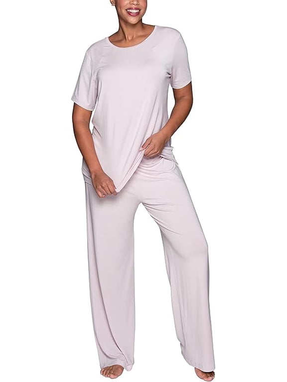 Women's Beyond Comfort Modal Pajama Set, Short Sleeve, Rose Mist, 2XL