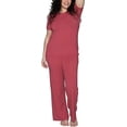 thumbnail image 1 of Vanity Fair Women's Beyond Comfort Modal Pajama Set, Short Sleeve, Sedona Heather, 2XL, 1 of 4