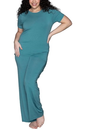 Women's Beyond Comfort Modal Pajama Set, Short Sleeve, Teal Tango Heather, S