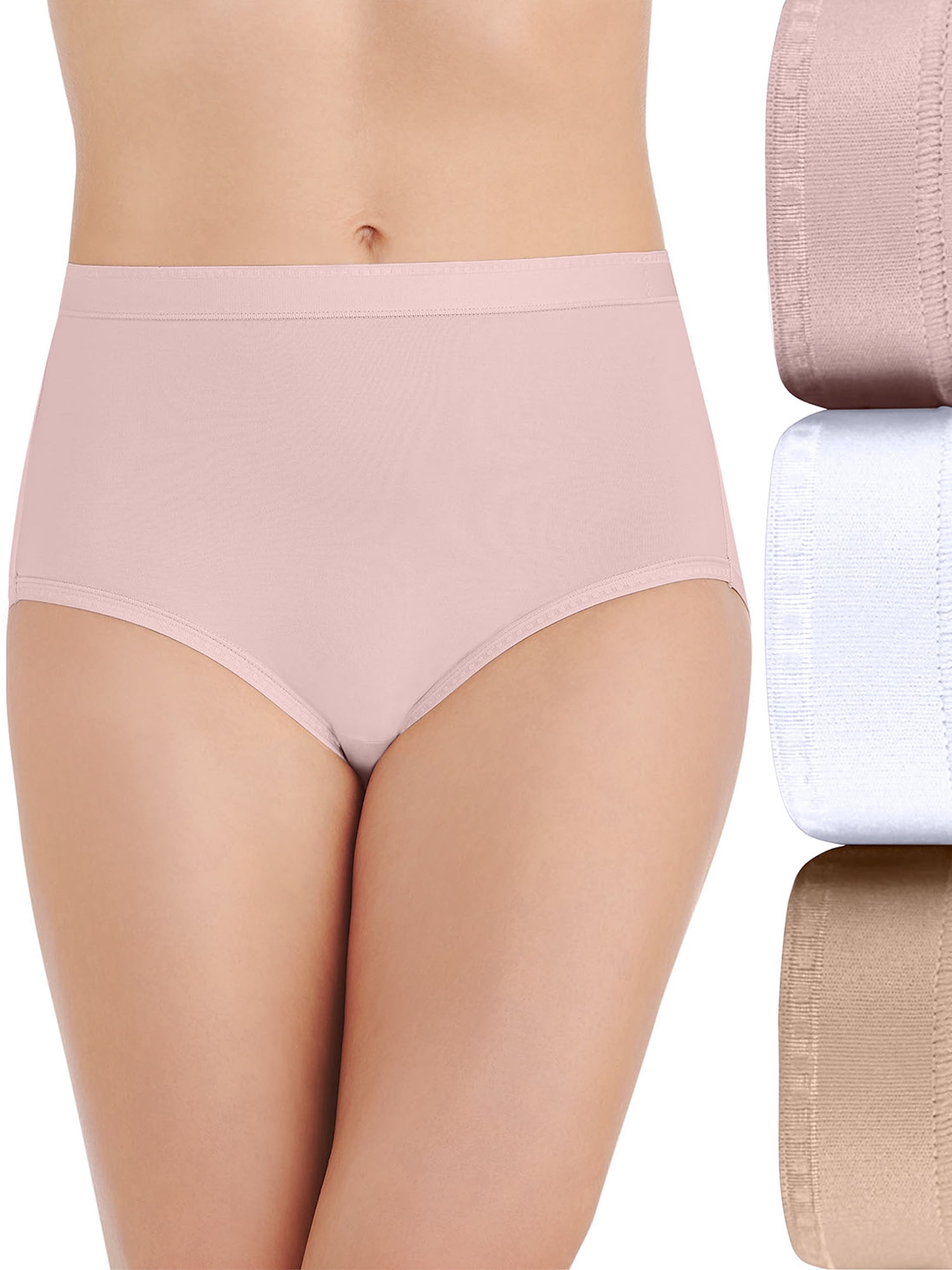 Vanity Fair Women's Comfort Where It Counts Brief Underwear, 3 Pack