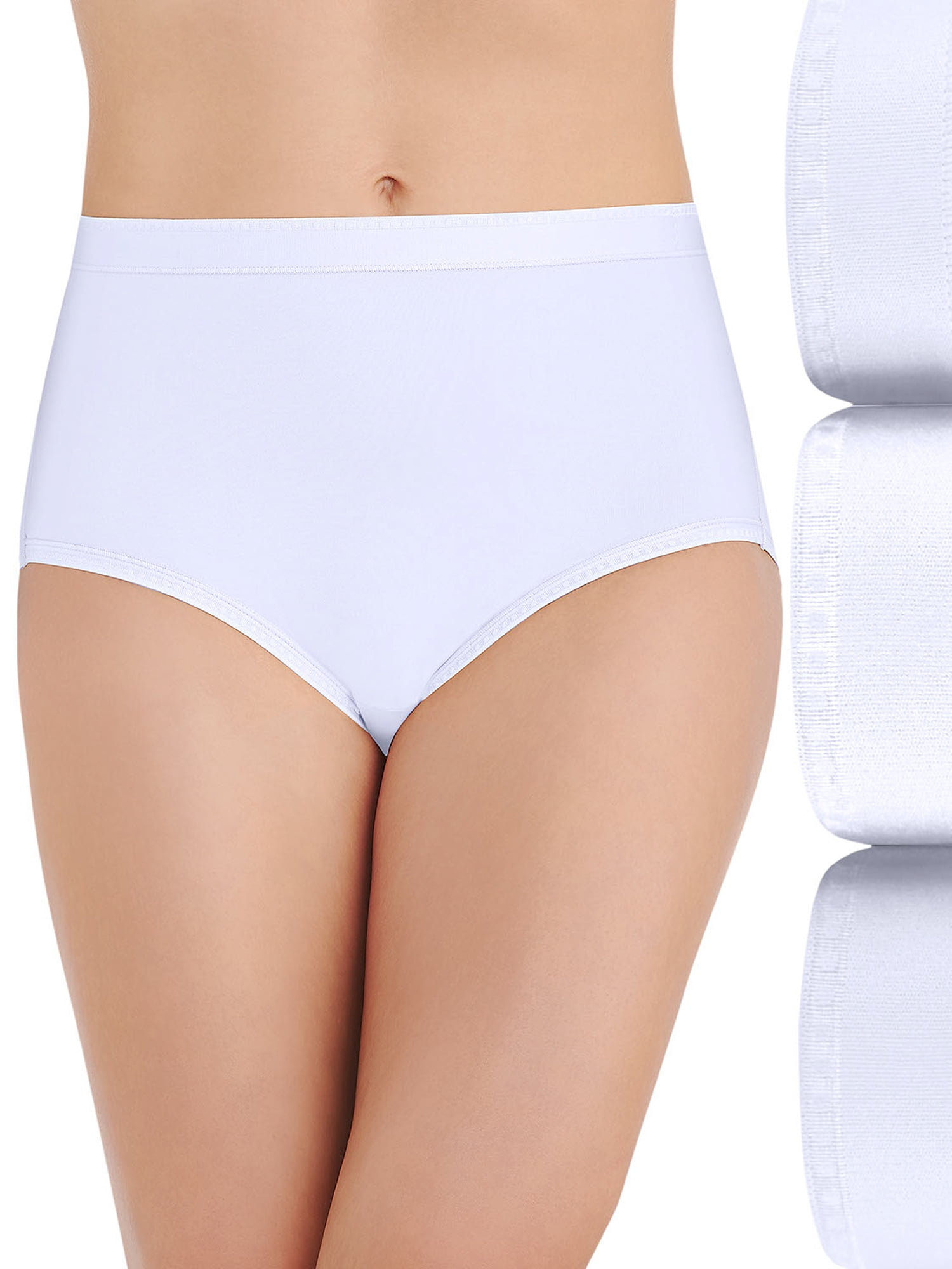 Vanity Fair Women's Comfort Where It Counts Brief Underwear, 3 Pack