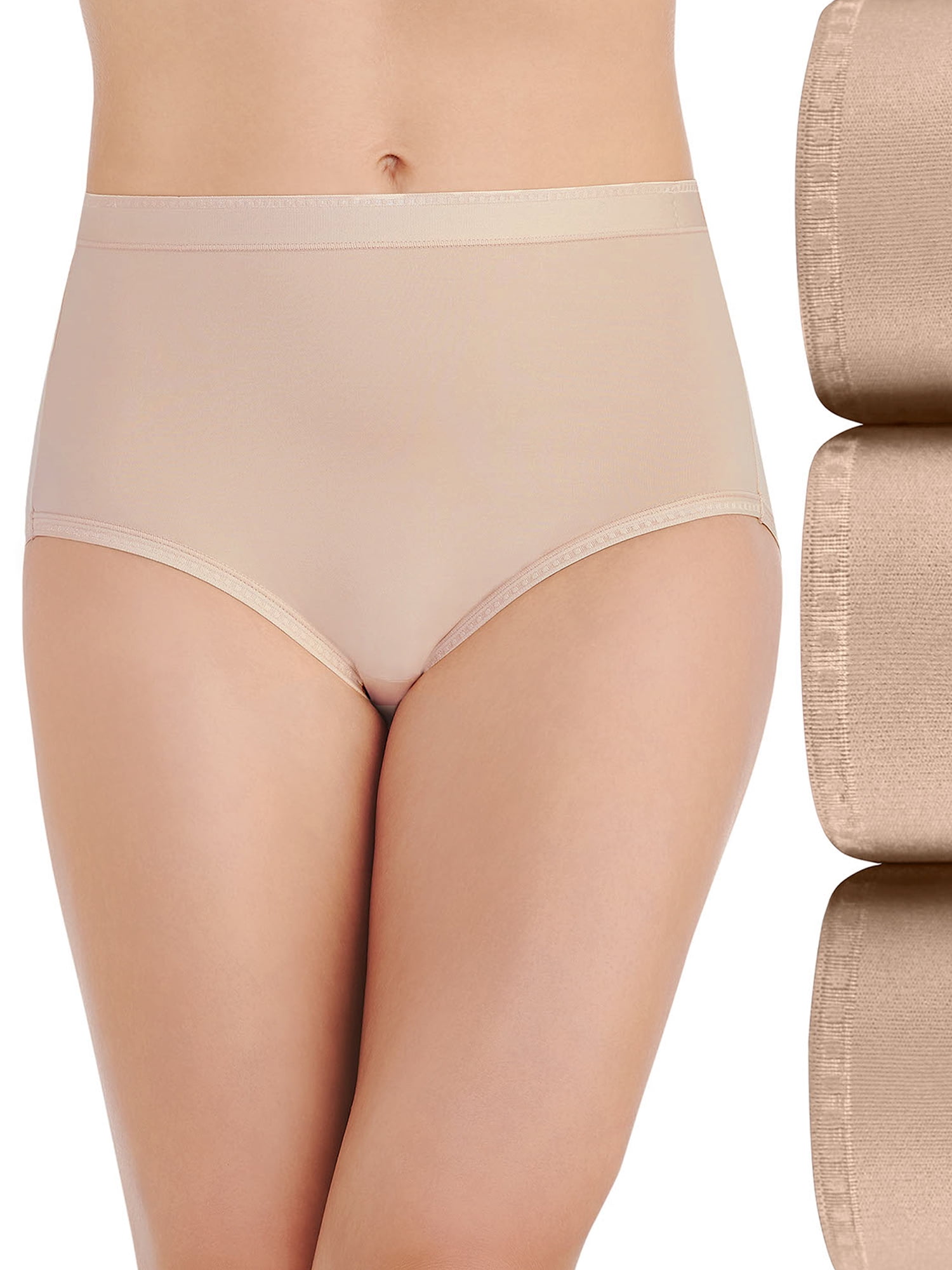 Vanity Fair Women's Comfort Where It Counts Brief Underwear, 3 Pack 