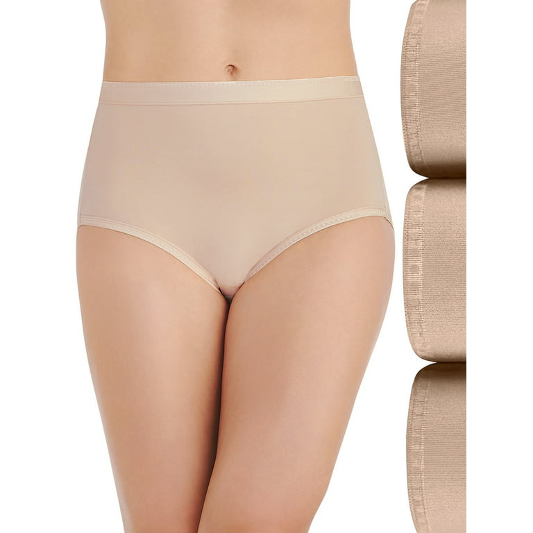 Vanity Fair Women's Comfort Where It Counts Brief Underwear, 3 Pack 