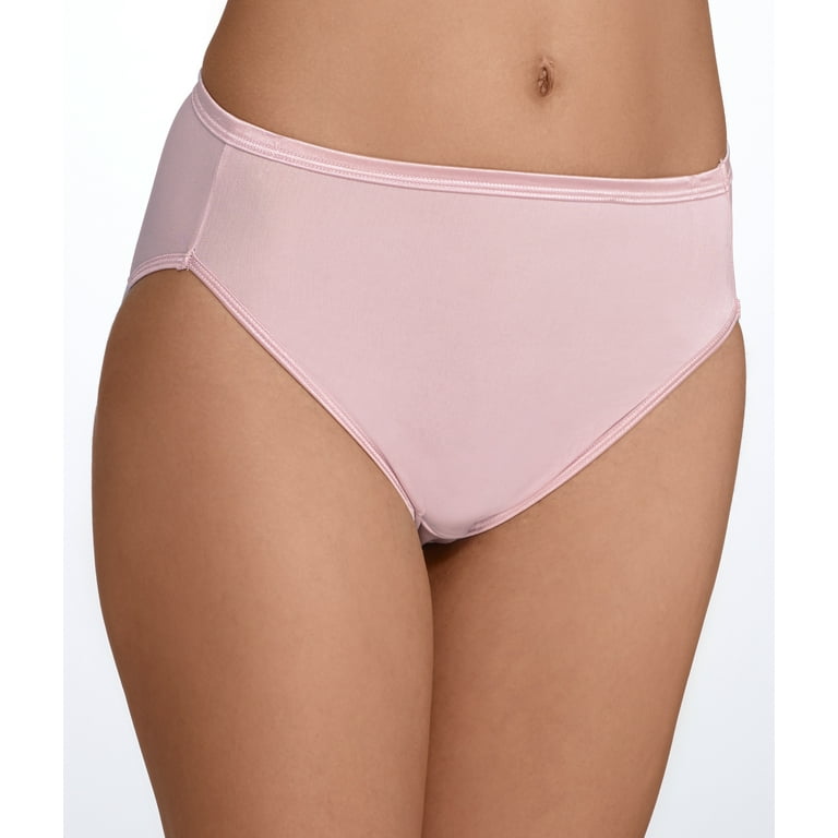  Womens Hi-Cut Panties, High-Waisted Smoothing Panty,  High-Cut Brief Underwear For Women, Comfortable Underpants, Sheer Pale  Pink, X-Large