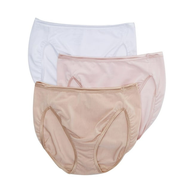Vanity Fair Women's Illumination HiCut Underwear, 3 Pack