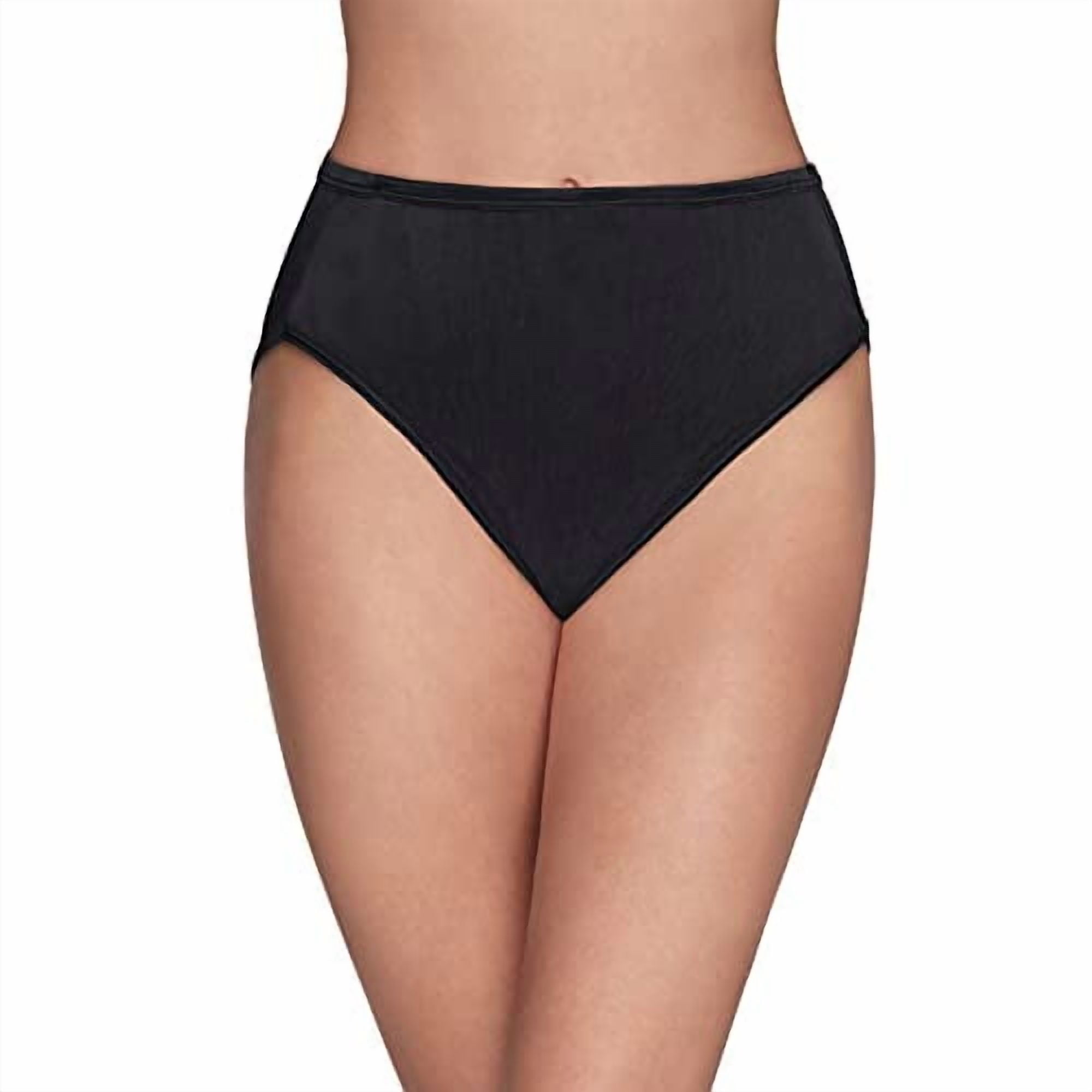 Vanity Fair Women's My Favorite Pants Illumination Hi-Cut Brief #13108, Midnight Black, Size 8