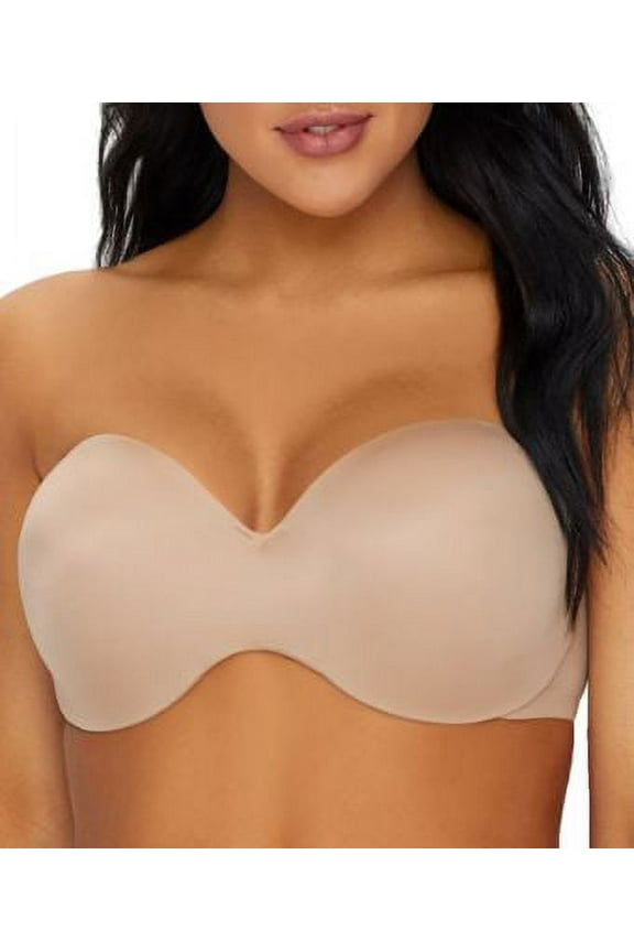 Women's Nearly Invisible Strapless Underwire Bra 74202, damask neutral, 34DD