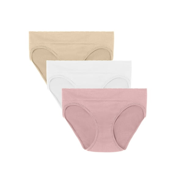 Vanity Fair Women's No Pinch No Show Seamless Bikini Underwear, 3 Pack