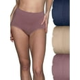 thumbnail image 1 of Vanity Fair Women's Seamless Underwear, Light Smoothing, No Pinch No Show, Brief-3 Pack-Premium Plum/Neutral/Ghost Navy, 6, 1 of 3