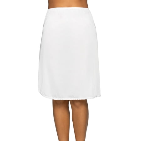 Vanity Fair Women's Half Slip with Side Slit, Smooth Anti-Static Nylon Slip for Dresses and Skirts, Multiple Lengths, Sizes S-3XL