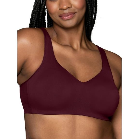 Vanity Fair Women's Wireless Bra, Soft Smoothing Fabrics, Simple Sizing Available S-3XL, Breathable Cups-Flushed Fig
