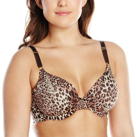 Vanity Fair Womens Beauty Back Full Coverage Underwire Bra, 34D, Social Leopard