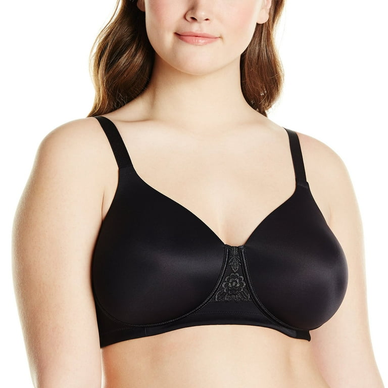 Vanity Fair Body Caress Beauty Back Convertible Wire-free Bra In Midnight  Black