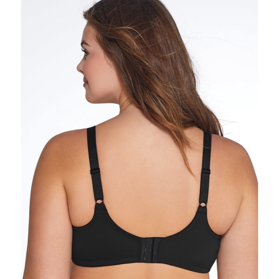 Women's Vanity Fair 76080 Beauty Back Full Figure Minimizer Underwire Bra (Midnight Black 46D)