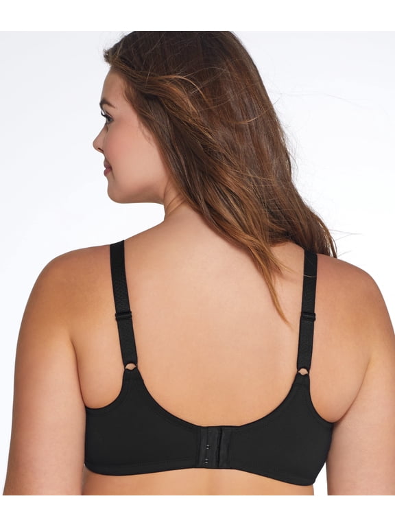 Women's Vanity Fair 76080 Beauty Back Full Figure Minimizer Underwire Bra (Midnight Black 32DDD)