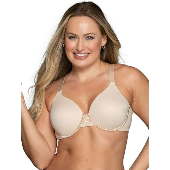 Vanity Fair Lingerie Women's Beauty Back Smoothing Underwire Bra, 4 Way Stretch Fabric, Lightly Lined Cups, Style 76380
