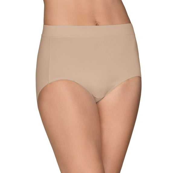 Vanity Fair Womens Beyond Comfort Brief Panty, 8, Damask Neutral