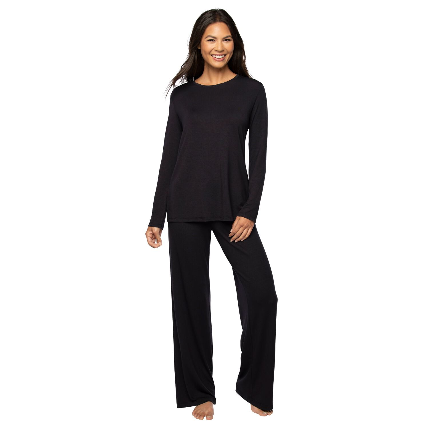 Vanity Fair Womens Beyond Comfort Long Sleeve Pajama Set Walmart