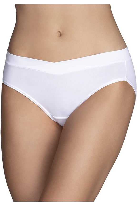 Womens Beyond Comfort Silky Stretch Bikini Panty, 5, NH Star White