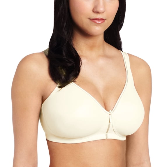 Vanity Fair Womens Body Caress Full Coverage Wirefree Bra, 34DD, Ivory